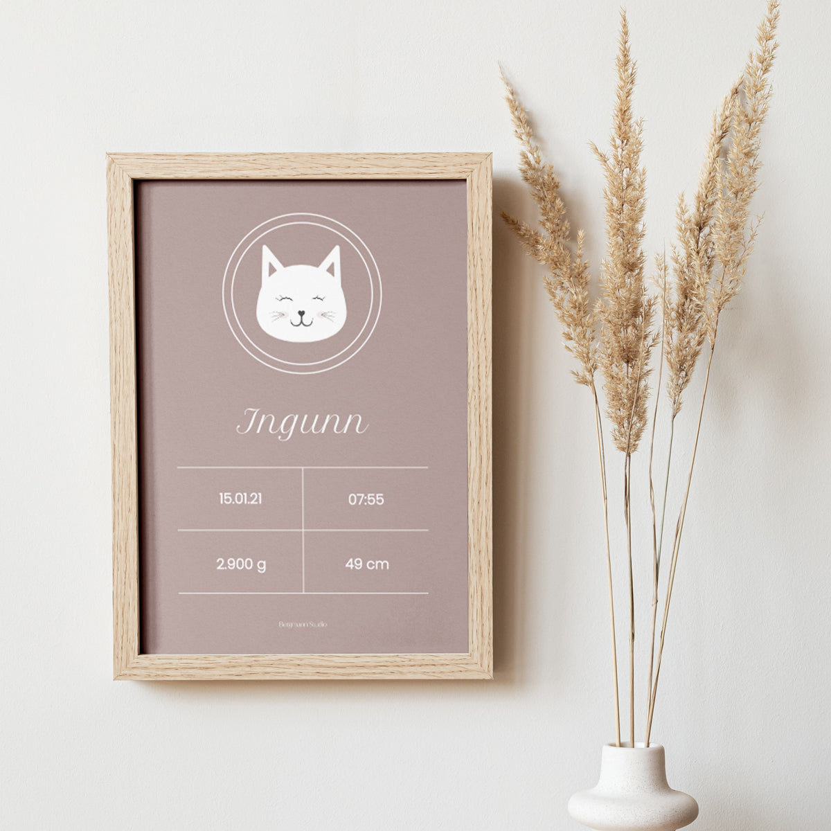 Birth Poster ∙ Kitten - Bergmann Studio